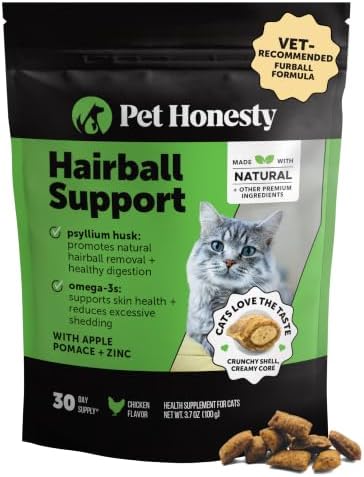 Cat Hairball Remedy Treats - Dual Texture Crunchy Creamy Hairball...