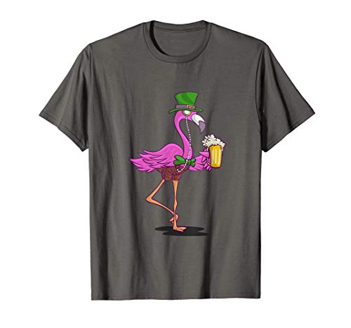 Leprechaun Flamingo With Beer St. Patrick's Day Funny Gift T-Shirt