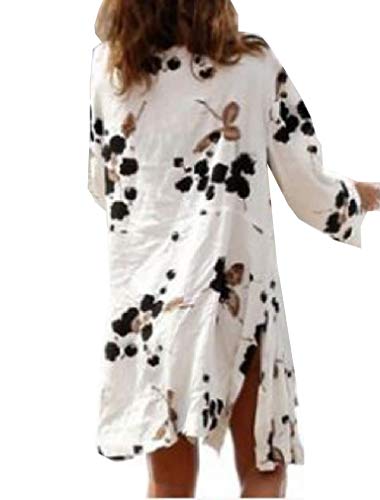 Saída de Praia Feminina de Chiffon, Estampa Floral - Comaba