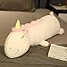 Ankepwj Peluche Gigante Unicorno e Dinosauro Cuscino Lungo Giocattoli Bambola di Peluche Bambini Cuscino per Dormire per Bambini Regalo di Compleanno per Ragazze 120 cm B