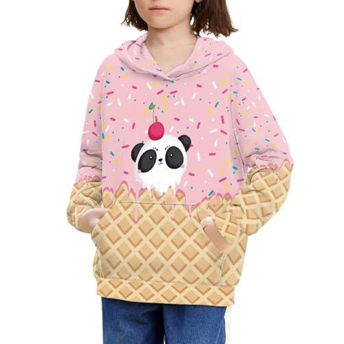 Image of Coloranimal Unisex Girls and Boys Long Sleeve Hoodies Hoody Athletic Pullover Sweatshirts Tops Age 6-16year