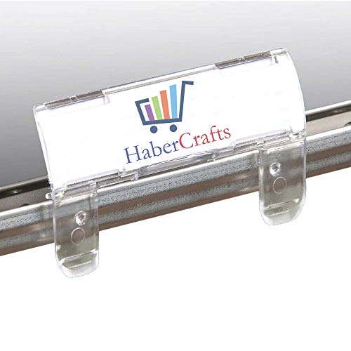 Habercrafts 50 Clear Plastic Suspension File Tabs & Inserts - Hanging File Tabs & Repositionable Label Inserts for Suspension Folders - Image 3