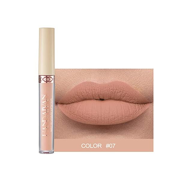 MAEPEOR Matte Liquid Lipstick 6PCS Nude Velvety Lip Gloss Kit Long-Lasting Wear Non-Stick Cup and Not Fade Lipstick Set for Warm or Cool Undertone (Nude Series, 6PCS-E)