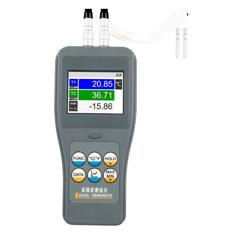 Multi-Channel Platinum Resistance Thermometer Data Logger Platinum Resistance Thermometers with Range -200~850°C (-328~1562°F) (Depend On Probe) Maximum, Minimum, Average Function