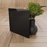 Custom Cut to Size Black Clear Back Painted Rectangle Glass 3/8