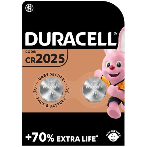Duracell D2025 Procell Lithium Battery, 3V, Pack of 2