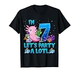 Photo Gallery 7° compleanno carino axolotl amante 7 anni divertente b-day maglietta Photo Gallery 7° compleanno carino axolotl amante 7 anni divertente b-day maglietta
