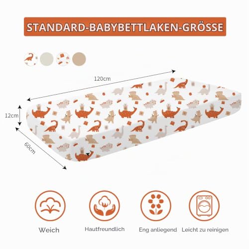 Little Grape Land Spannbettlaken 60x120 cm 4er Set Babybett Kinderbett – Ansicht 2