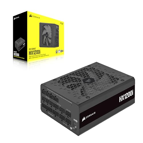 CORSAIR HX1200i Interamente Modulare Ultra-Silenzioso Alimentatore - Compatibilità con Standard ATX 3.0 e PCIe 5.0 - Ventola con Cuscinetto Fluidodinamico - CORSAIR iCUE - 80 PLUS Platinum - Nero - Alimentatore - Immagine 8