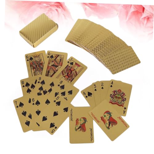 SAFIGLE Goldspeilkarten Pokerkarten wasserdichte Glänzende Spielkarten Aus Plastik Für Unterhaltung Zu Hause Bar Büro Geschenk Für Freunde – Bild 4