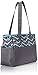 Disney Mickey Mouse Triple Pocket Multi Piece Diaper Bag Set, Chevron Print, Grey/Blue