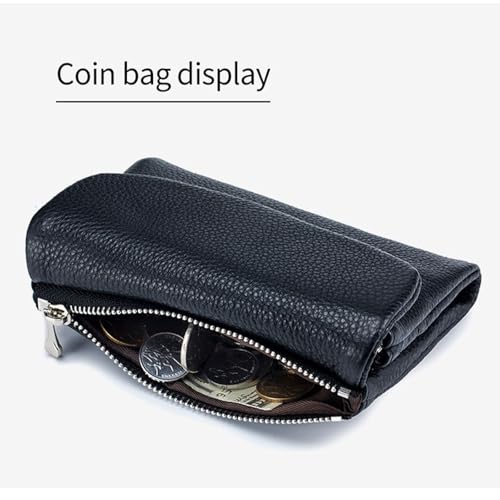 Unisex Pebble Leather Wallet,Genuine Leathers Wallets for Women,Short Genuine Leather Coin Card Holder, Can Hold Coins, Id Cards (yellow)4