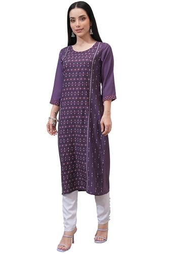 Image of Vishudh Women's Kurta | Regular Fit | Trendy Ethnic Top for Everyday Comfort