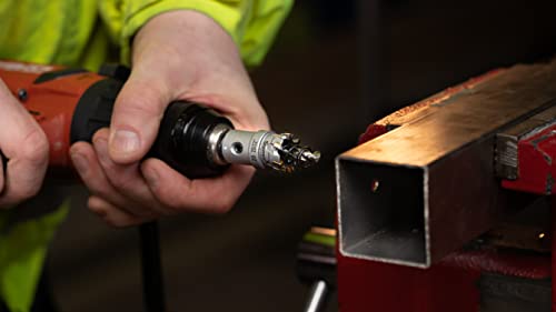 Starrett Tungsten Carbide Tipped Hole Saw, SM16 Sheet Metal Cutter With Arbor & Pilot Drill Bit - Image 3
