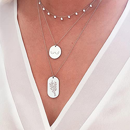 Collier carré pour femmes chaîne résistante bijoux sans irritation