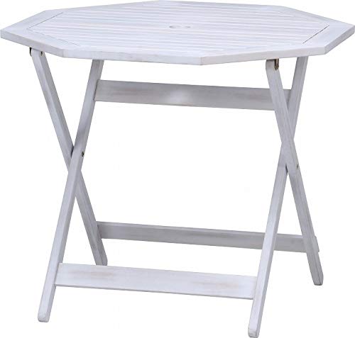Amazon.co.jp: ガーデン 八角テーブル 直径90cm GT04FB WH : DIY・工具