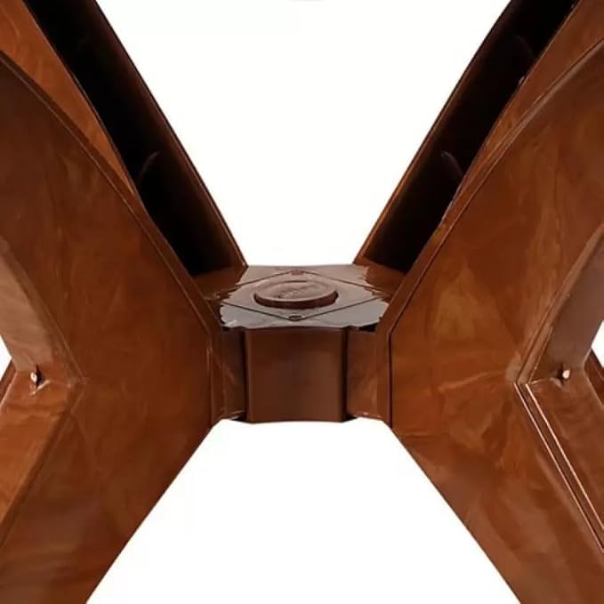Cello Presto Round Plastic Dining Table| 4 Seater Plastic Dining Table for Home, Garden, Cafe, Indoor/Outdoor Use (Color: Sandalwood) 1