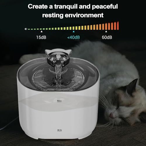 Fuente automática de agua para gatos con filtro 2.2L miniatura 3