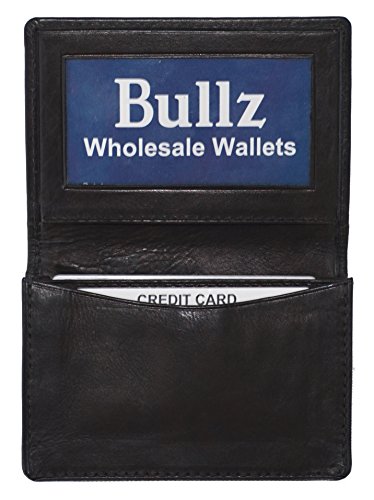 Leather Credit Card & Id Holder Slim Design Black Men's Wallet2