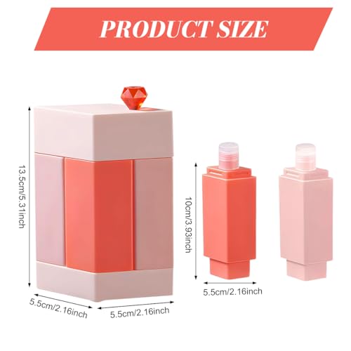 Image of MAYCREATE 4 in 1 Travel Dispenser Bottle Reusable Travel Toiletry Bottles Kit, Leak-Proof Refillable Containers for Storing Shampoo Shower Gel, Toiletries Bottle for Gym, Business Trip