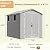 Devoko 6x8 FT Plastic Storage Shed with Floor, Outdoor Resin Garden Shed with Window, Waterproof Tool Storage Shed with Lockable Door for Backyard, Patio, Lawn, Light Gray
