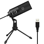 FIFINE USB Microphone, Metal Condenser Recording Microphone for MAC OS, Windows, Cardioid Laptop Mic for Recording Vocals, Voice Overs, Streaming, Meeting and YouTube Videos-K669B
