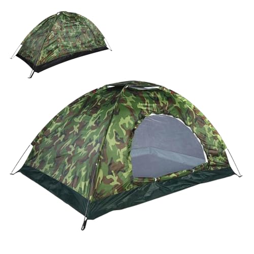Hominas Tenda da Campeggio per 1-2 Persone Tenda a Cupola Leggera 3 Stagione Impermeabile con Rete Anti-Insetti per Famiglia Gite in Spiaggia Festival Feste