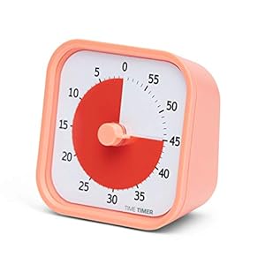 TIME TIMER Home MOD – 60 Minute Kids Visual Timer Home Edition – For Homeschool Supplies Study Tool, Timer for Kids Desk, Office Desk and Meetings with Silent Operation (Dreamsicle Orange)