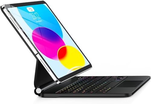 Image of GGQFGTOJ Keyboard Case for iPad 11th (A16) & 10th Generation,Magic Keyboard with 7 Colors Backlight,Multi-Touch Trackpad - Floating Cantilever Stand - Magnetic Case for iPad 11th Inch /10.9 Inch