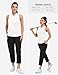 MoFiz Women's Golf Tennis Polo Shirt Sleeveless 1/4 Zip Collarless Racerback Pickleball Tank Tops Quick Dry Athletic T-Shirt White M