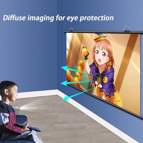 Pantalla manual retráctil para proyector 16:9 50 pulg miniatura 6
