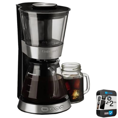 Comparison: Cuisinart Cold Brew Coffee Maker 6 Cuisinart Automatic Cold Brew Coffeemaker with 7-Cup Glass Carafe DCB-10 (Renewed) Bundle with 2 Year Enhanced Protection Pack