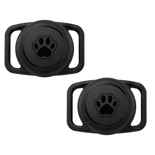 2 Pack for Apple AirTag Dog Collar Holder Waterproof Cat Collar Case