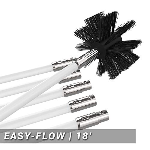 Dryer Vent Cleaner Kit: 18 Foot Drill-Powered Rotating Lint...
