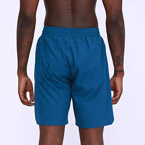 Ajcoflt Calções esportivos masculinos com cintura elástica bolsos laterais com fenda e corredores re