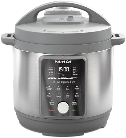 Instant Pot, 8-Quart Whisper Quiet 9-in-1 Electric Pressure Cooker...