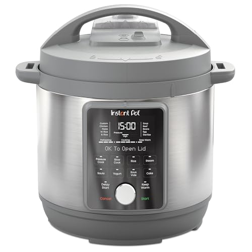 Instant Pot, 8-Quart Whisper Quiet 9-in-1 Electric Pressure Cooker, Slow Rice Cooker, Steamer, Sauté, Yogurt Maker, Warmer & Sterilizer, App With Over 800 Recipes, Stainless Steel, Duo Plus