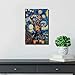 Ymyoo Canvas Painting Doberman Pinscher Starry Night Doberman Sleek Doberman In a Night Sky For Home Security Spaces And Seasonal Displays Bathroom Wall Art Wall Art 8×12 Inches With Wood Frame
