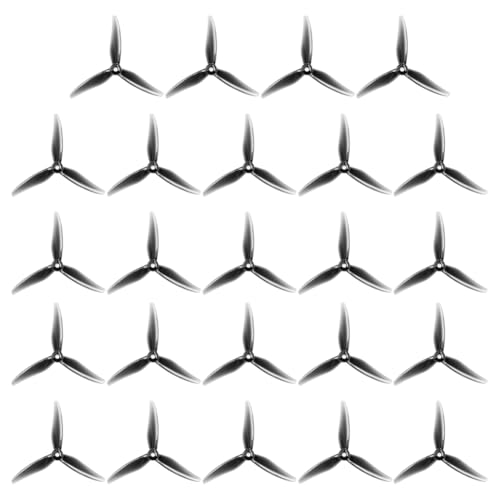 Kueohse 24 Piezas 51466 V2 FPV Hélice de 5 Pulgadas y 3 Palas Hélice para Drones de Carreras FPV RC Gris
