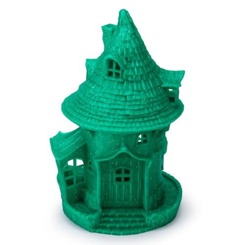 Image of ZIRO PLA Filament 1.75mm, Shiny Sparkle Glitter with Transluent Base, Twinkling PLA Series 3D Printer Filament, Colorful Printing Material, 1kg /2.2lbs Spool, Twinkling Green
