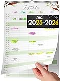 Familienplaner 2026 - Familienkalender & Wandkalender 2025 2026 für Zuhause, Büro und Familie - Jahreskalender 2025 2026 - Juli 2025 bis Dezember 2026 - Praktischer Kalender für Wand Grünpflanzen