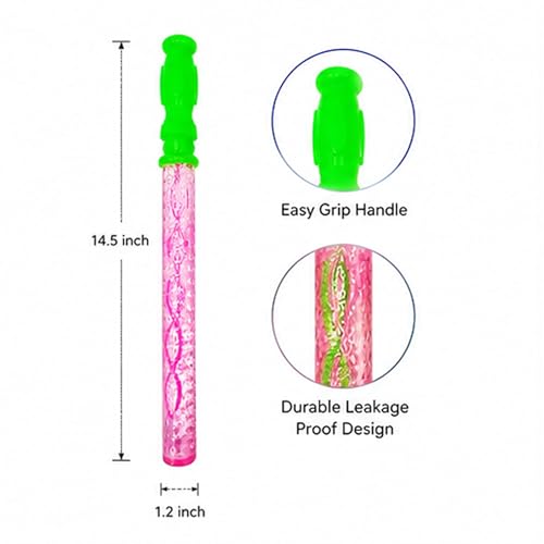 Image of Fratelli Colourful Bubble Wands for Kids - 6 PC Bubble Stick Set | Non-Toxic Bubble Maker Toy | Party Favor Bubble Blower | Outdoor Summer Toy for Boys & Girls | Birthday Return Gifts