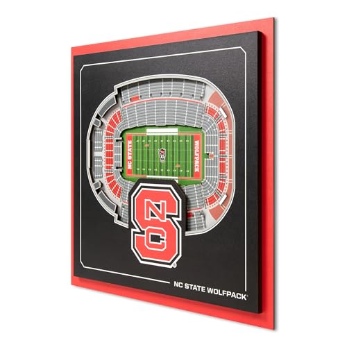 Image of YouTheFan Officially-licensed NCAA Stadium Series 3D Wall Art - multi-layer team stadium replica, detailed sports fan gift, indoor decor