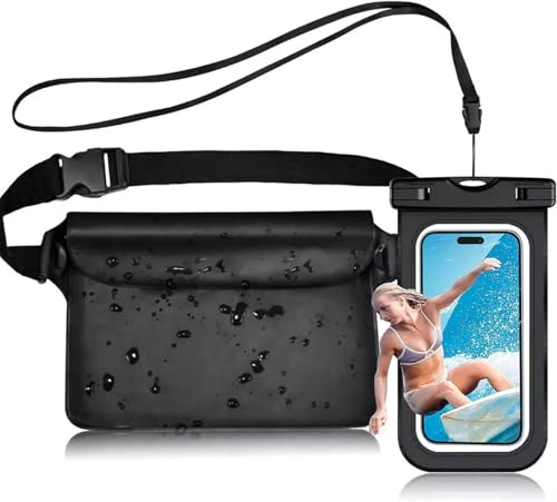 Accesorios De Telefonía, Wireless Keakitay Funda Impermeable para Celular, 7 Pulgadas Bolsa para Celular contra Agua con Cangurera Impermeable Sumergible para Playa Natación Canotaje Pesca,...