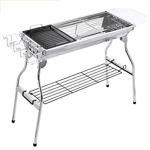 Barbecue Stainless steel folding grill, portable grill, small grill, charcoal grill, suitable for outdoor cooking camp