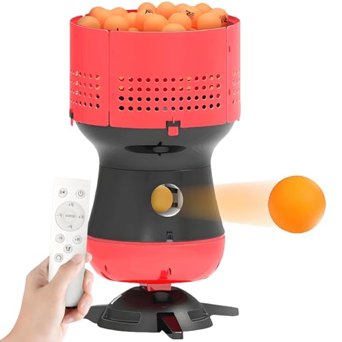 vnmudzeo Automatic Ping Pong Ball Launcher Machine Cordless Control Table Tennis Serving Robot Speed Spin Frequency Adjustable for Practice Training Main