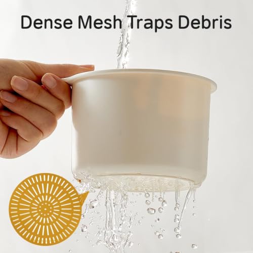 Image of Kitchen Sink Drain Basket, Faucet Hanging Strainer, Sink Strainer Basket, Press Automatic Dumping Kitchen Draining, Drain Shelf Storage Holder for Home Durable, Drains & Strainers Makeup Remove (1)