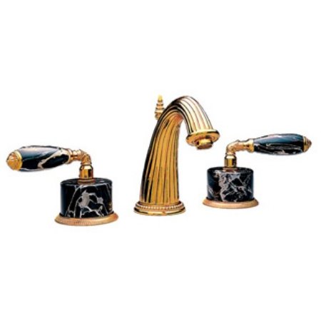 Phylrich K338C 025 - Valencia Lavatory Faucet Black Marble Lever Handles