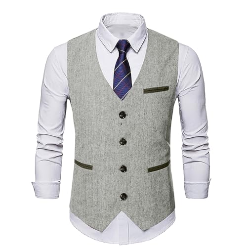 Chaleco de punto cálido para hombre, interior cálido, cálido, de punto, chaqueta de gabardina para hombre, gris, XXL