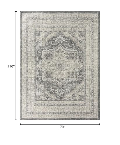 Alfombra decorativa bohemia marrón 6x9 miniatura 2